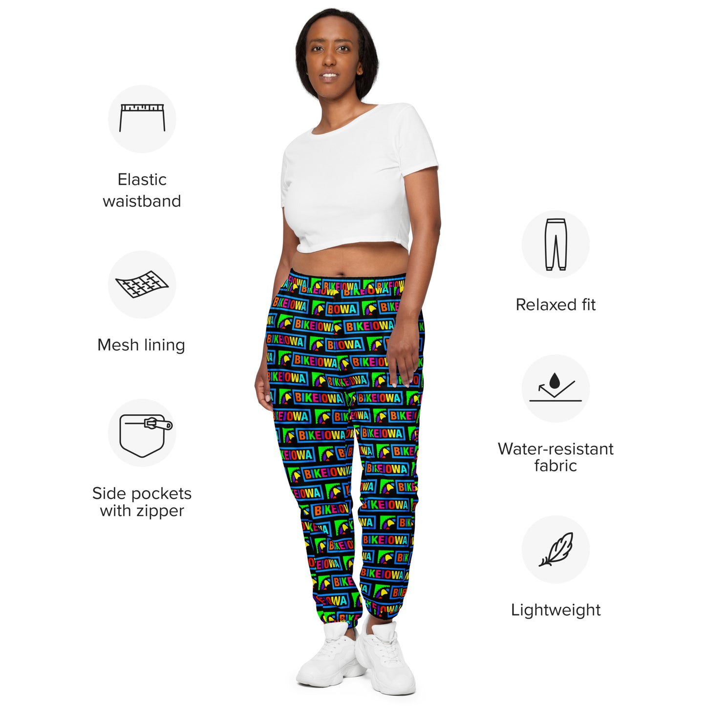 Unisex track pants - colorful logo