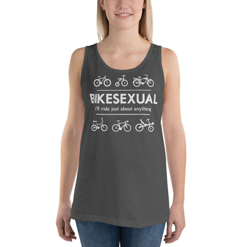 BIKESEXUAL Tank - white logo