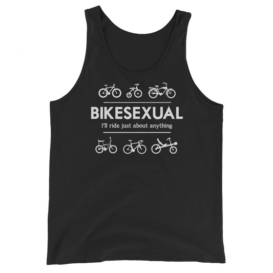 BIKESEXUAL Tank - white logo