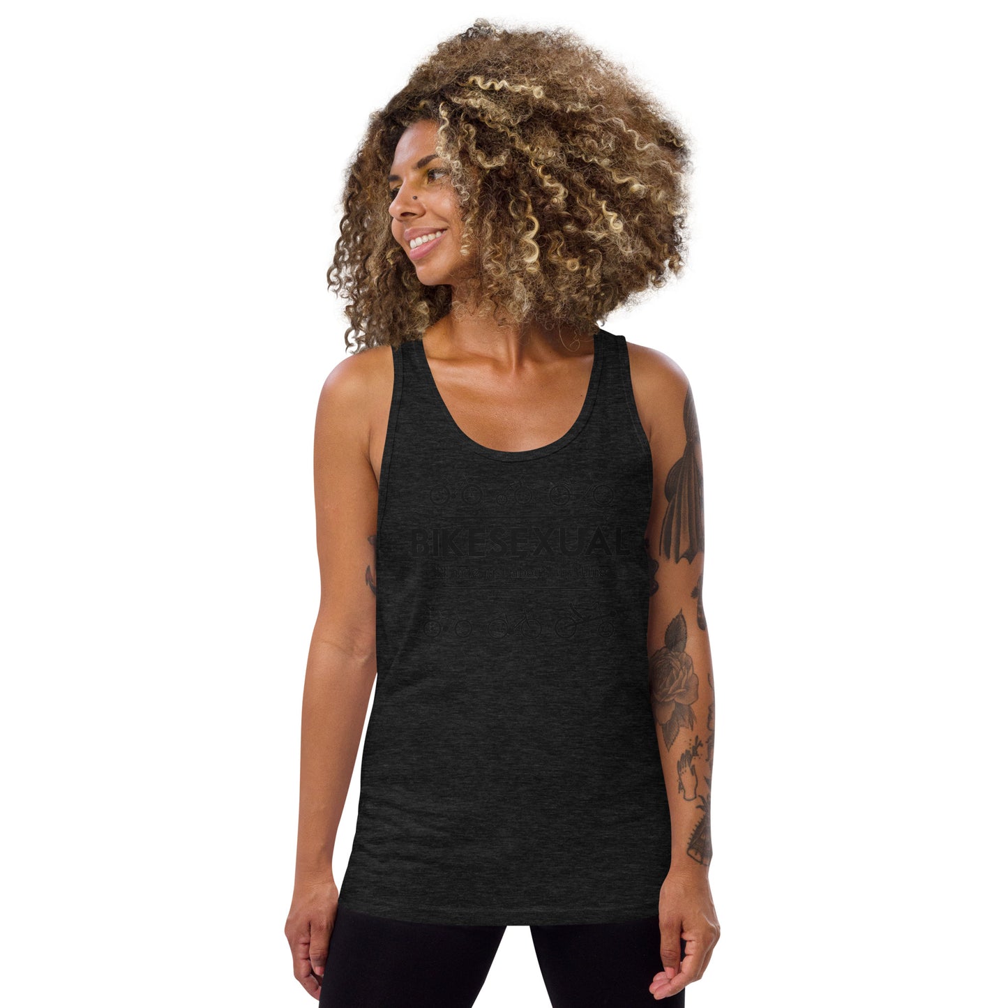 BIKESEXUAL Tank - black logo