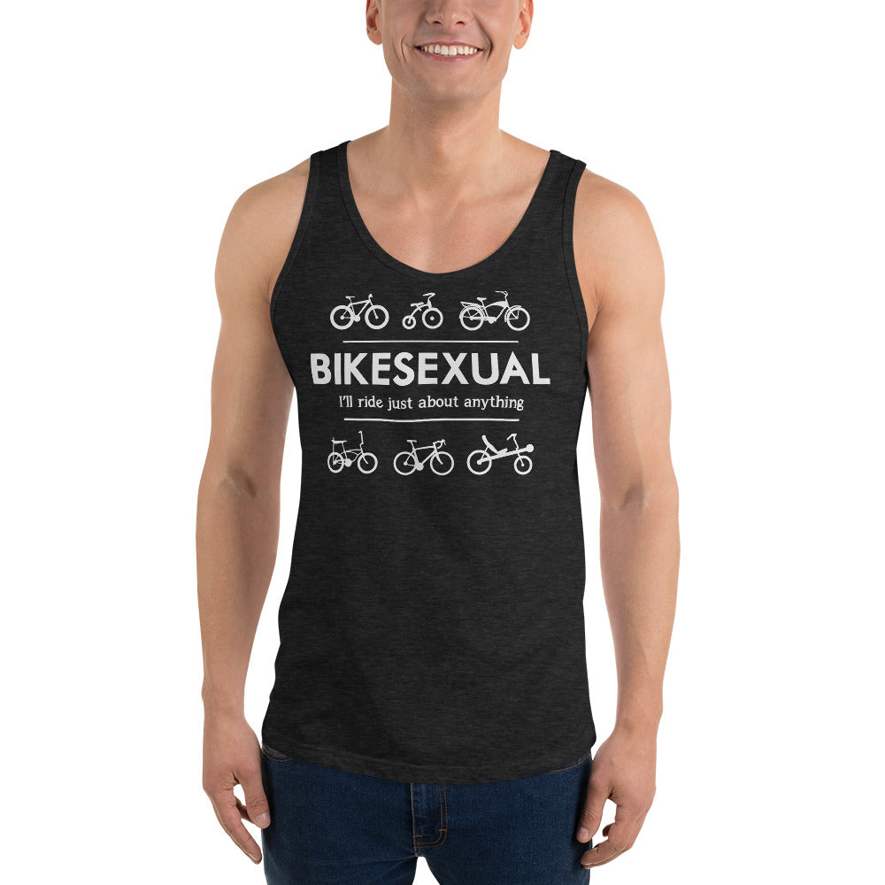 BIKESEXUAL Tank - white logo