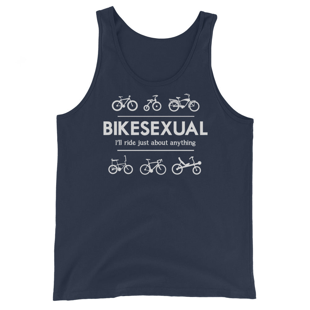 BIKESEXUAL Tank - white logo