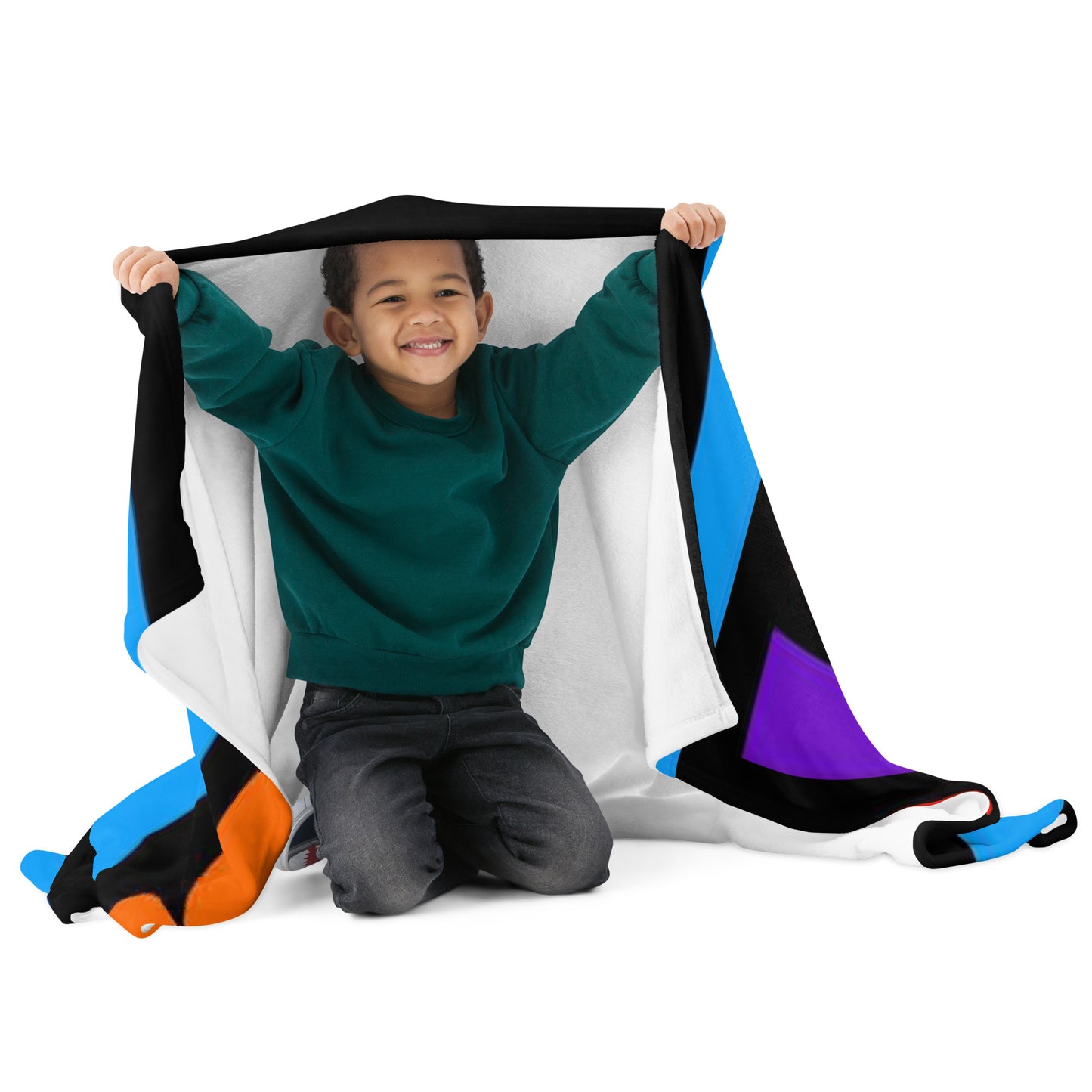 Throw Blanket - multi-color logo
