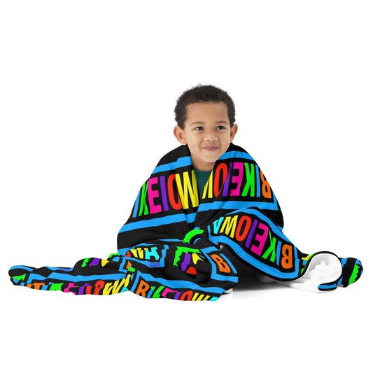 Throw Blanket - multi-color logo