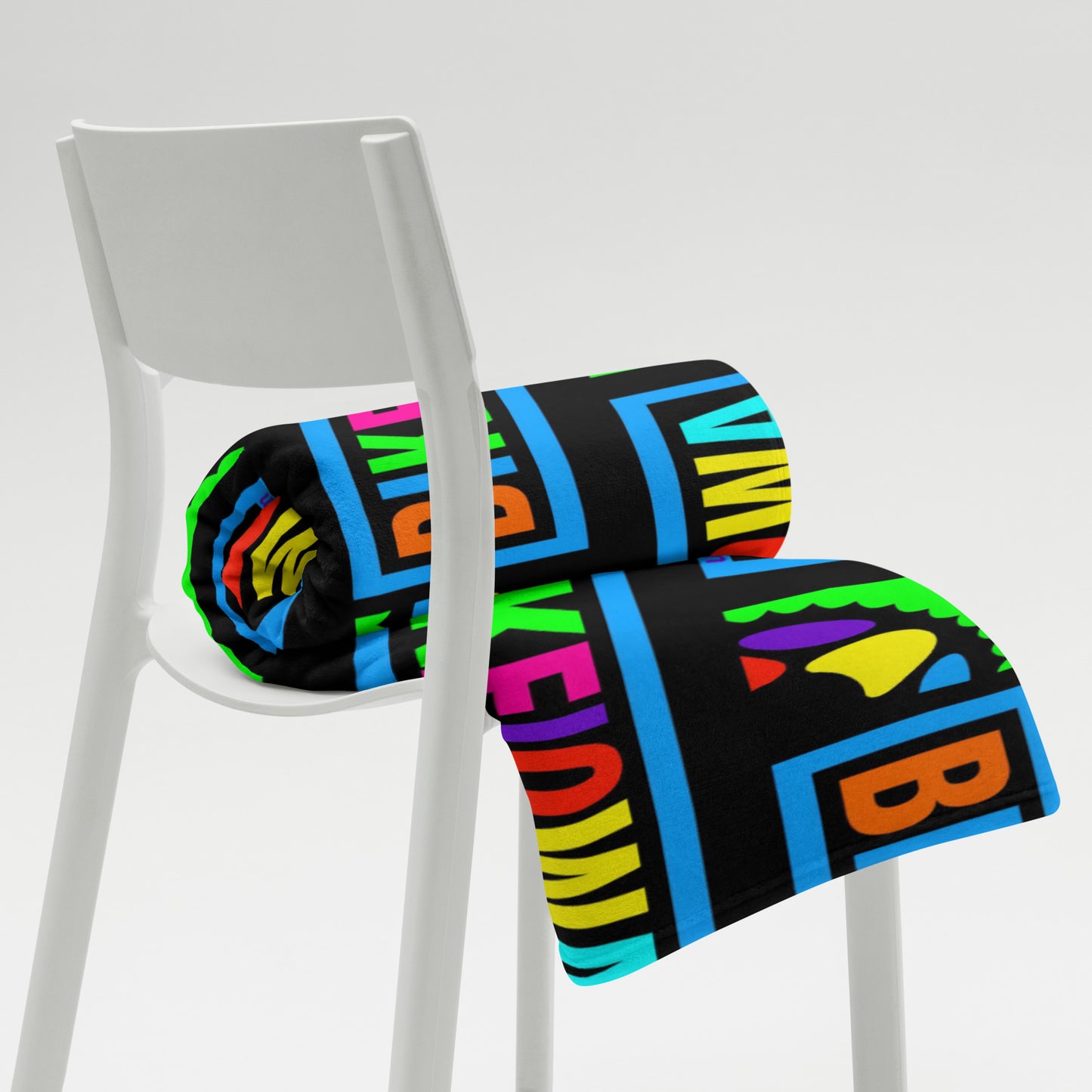 Throw Blanket - multi-color logo
