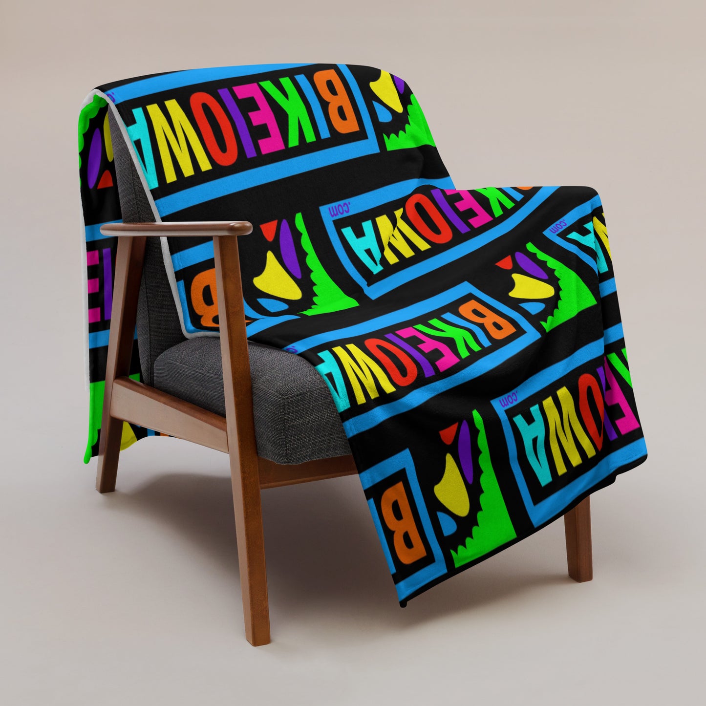 Throw Blanket - multi-color logo