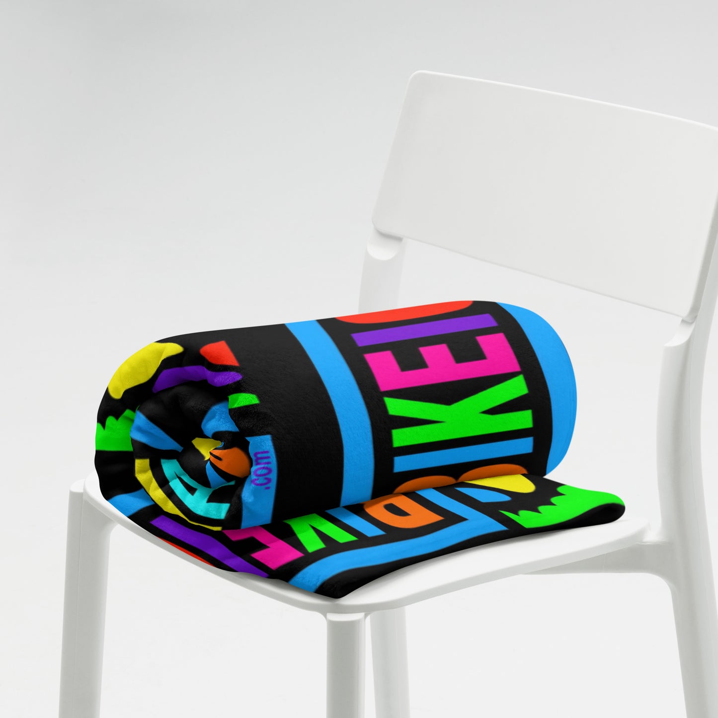 Throw Blanket - multi-color logo